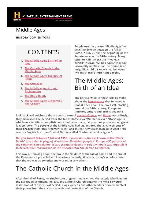 Solution Middle Ages Definition Timeline Facts History Studypool