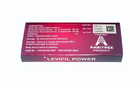 Levifil Super Power Tablet At Rs Strip Vardenafil Tablets In