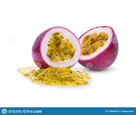 Passion Fruit Isolated On White Background Stock Image Image Of Color