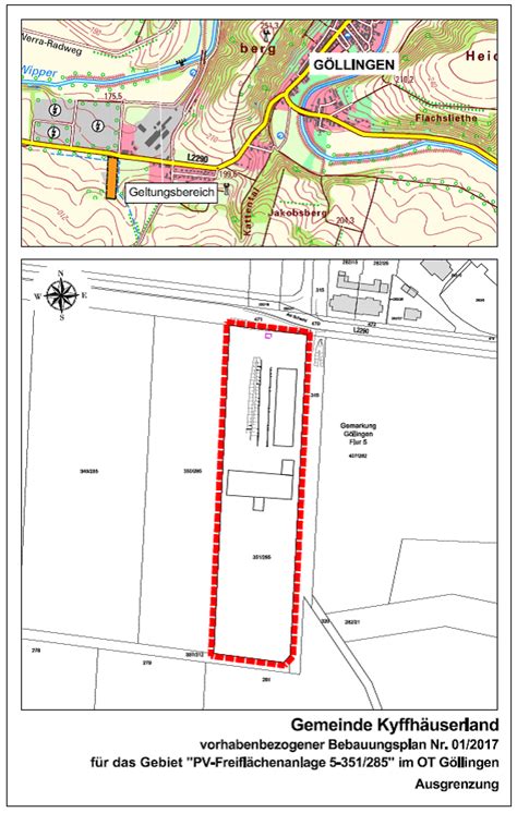 Gemeinde Kyffhäuserland Bekanntmachung vorhabenbezogener