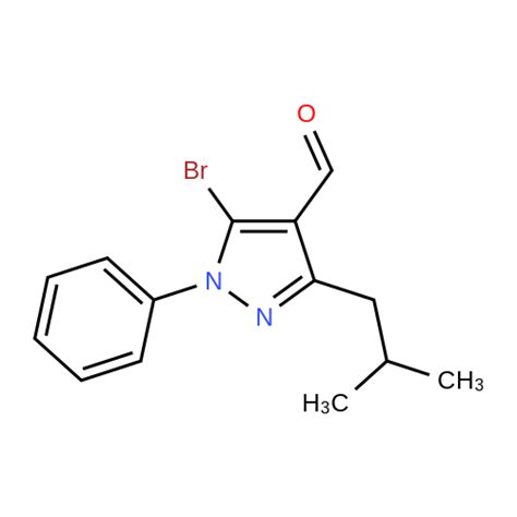 1188037 62 8 5 Bromo 3 Isobutyl 1 Phenyl 1H Pyrazole 4 Carbaldehyde