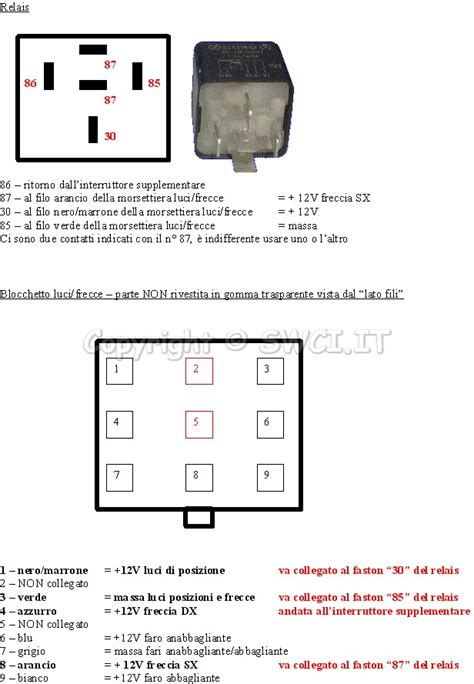 Collegamenti Schema Elettrico Rele Intermittenza Frecce Cablage