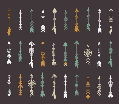 Tribal arrow set. 12732742 Vector Art at Vecteezy