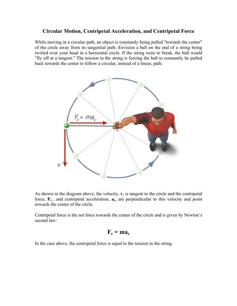 Circular Motion Centripetal Acceleration And Centripetal