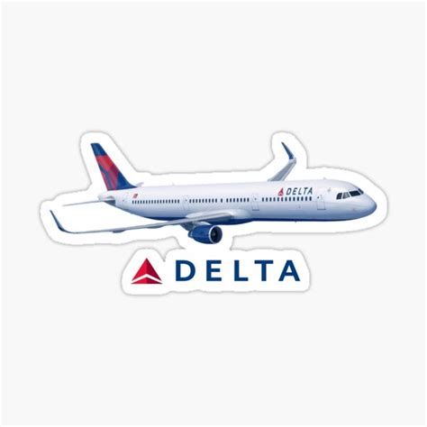 Delta Airlines Airbus A Neo Airplane Sticker For Sale By