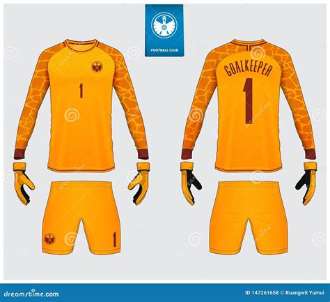 Goalkeeper Jersey Or Soccer Kit Mockup Goalkeeper Glove And Long