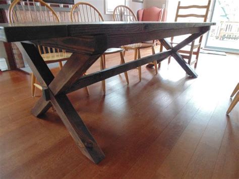 Reclaimed Wood Farmhouse Crossed Leg By Wonderlandwoodworks Trestle Table Dining Table Pretty