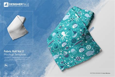 Top View Wrapping Paper Roll Mockup Designertale