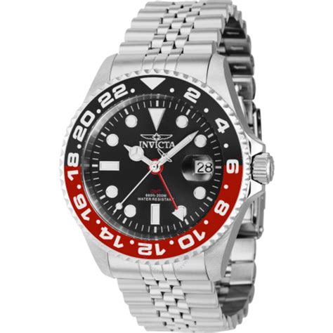 Invicta Pro Diver GMT Quartz Black Dial Coke Bezel Men S Watch 40956