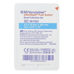 Bd Vacutainer Ultratouch Push Button Blood Collection Set G X In