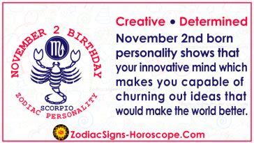 November 2 Zodiac (Scorpio) Horoscope Birthday Personality and Lucky Things