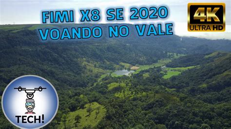 Drone FIMI X8 SE 2020 Voando No Vale Teste De Filmagem 4K 30fps