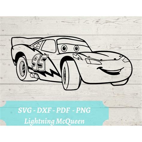 Lightning McQueen SVG Laser Cut File Cars Lightning McQueen Inspire