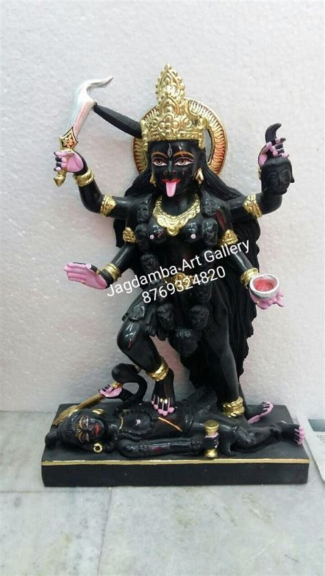 Black Painted Marble Mahakali Statue For Temple Size At Rs