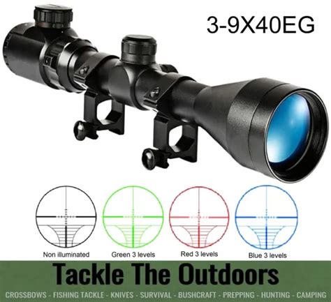 3-9X40 EG ILLUMINATED Reticle Rifle Telescopic Scope Sight Weaver Or ...