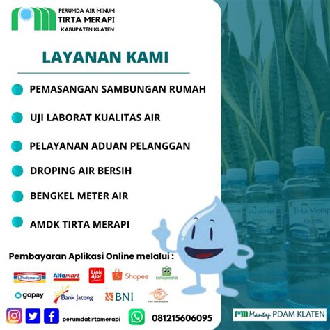 LAYANAN PERUMDA AIR MINUM TIRTA MERAPI PDAM Tirta Merapi Kabupaten Klaten