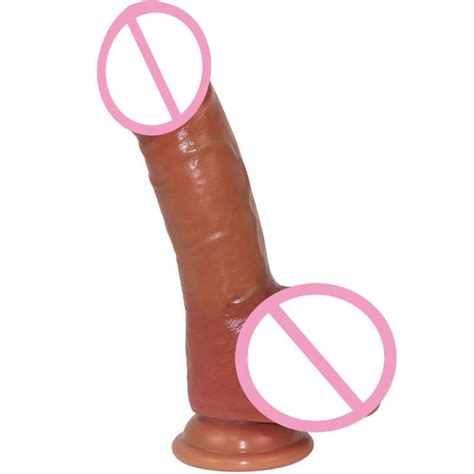 Jual Silicone Dildo Realistic Penis G Spot Stimulation Vagina Massage