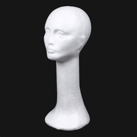 Long Neck Female Foam Head Model Glasses Hair Wig Grandado