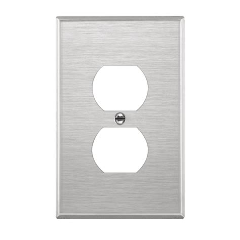 Enerlites Duplex Receptacle Outlet Metal Wall Plate Stainless Steel Outlet Cover Corrosion