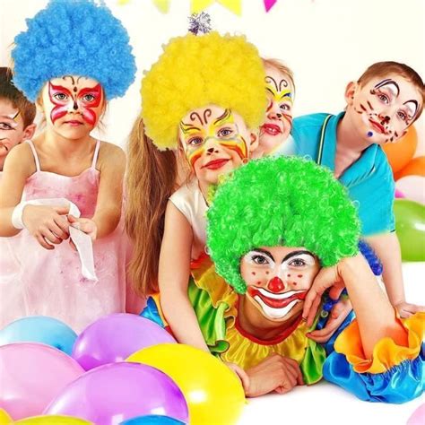 Perruque De Clown Perruque Clown Enfant Perruque De Clown Multicolore