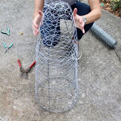 How To Make A Chicken Wire Cloche Chicken Wire Cloches Plant Cages