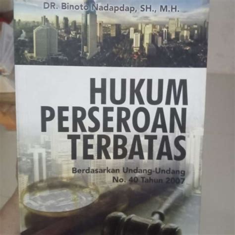 Jual Hukum Perseroan Terbatas Berdasarkan Undang Undang Pt Original Di