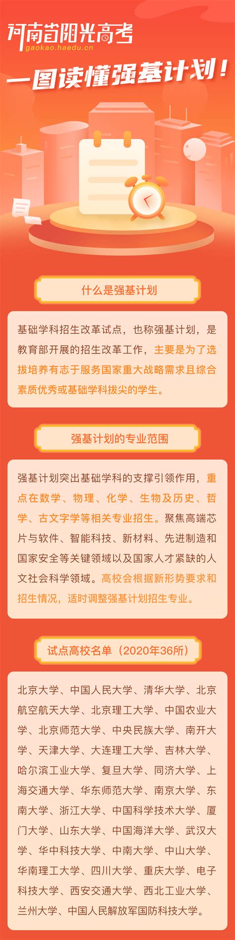 强基计划和高考有什么区别？一图教你读懂 河南省阳光高考