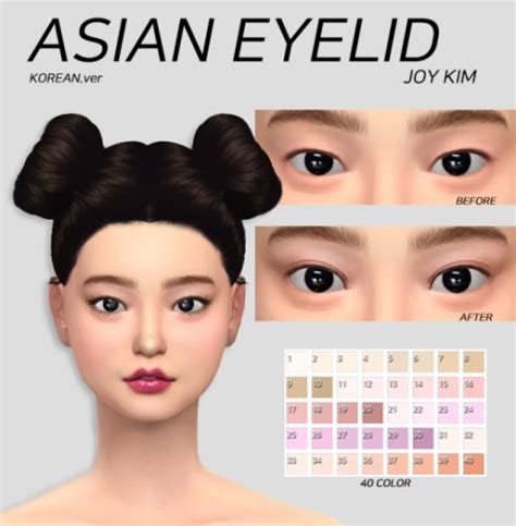 Sims Asian Eyelid Korean Ver Sims Sims The Sims