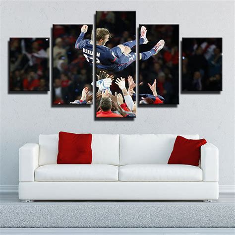 Paris Saint Germain Fc Team Win Canvas Wall Art Pencil Canvas