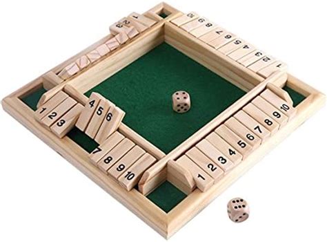 Kitchnexus Deluxe Spieler Shut The Box Holz Tisch Spiel Klassisch