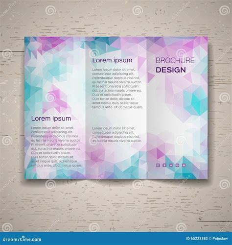 Vector Template for Leaflet Stock Vector - Illustration of layout ...