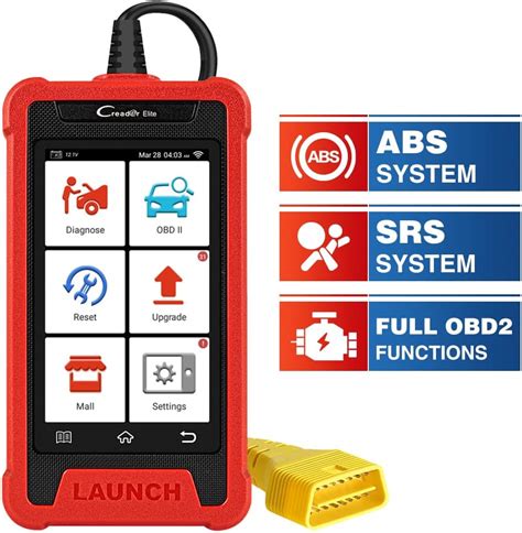 2022 Ver LAUNCH Creader Elite 200 OBD2 Scanner Code Reader ABS SRS