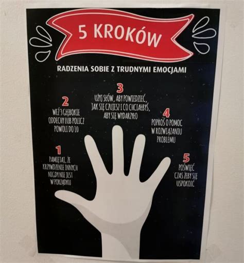 Plakat Krok W Radzenia Sobie Z Trudnymi Emocjami Pdf Do Druku