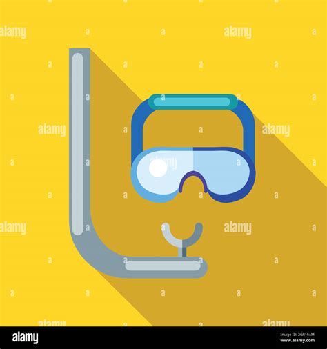 Diving Mask Icon Flat Style Stock Vector Image Art Alamy