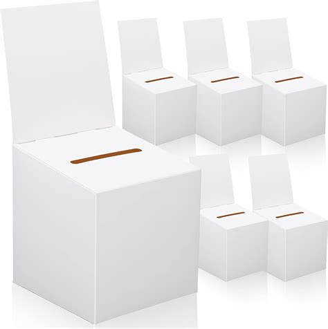 6 Pieces Raffle Box Raffle Ticket Box Ballot Box 10 X