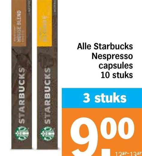 Alle Starbucks Nespresso Capsules 10 Stuks Aanbieding Bij Albert Heijn