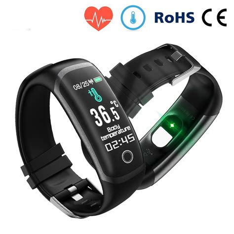 Body Temperature Smart Watch Continuous Heart Rate Fitness Tracker