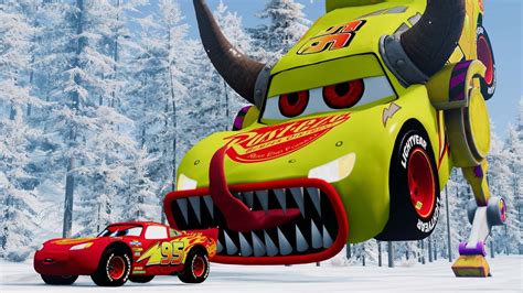 Epic Escape From The Lightning Mcqueen Lizard Eater Megahorn Car