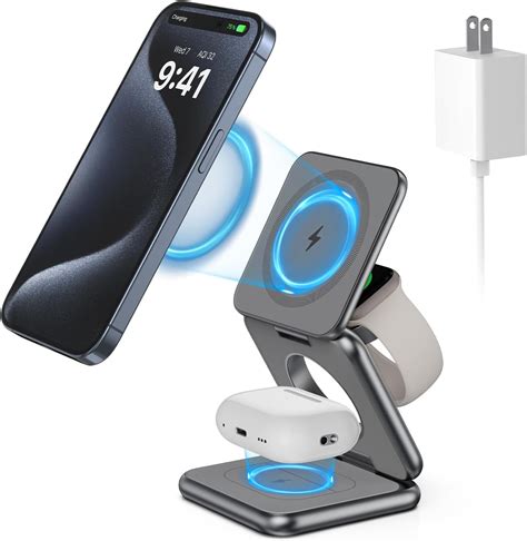 Ku Xiu Foldable Magnetic Wireless Charger Aluminum Alloy In