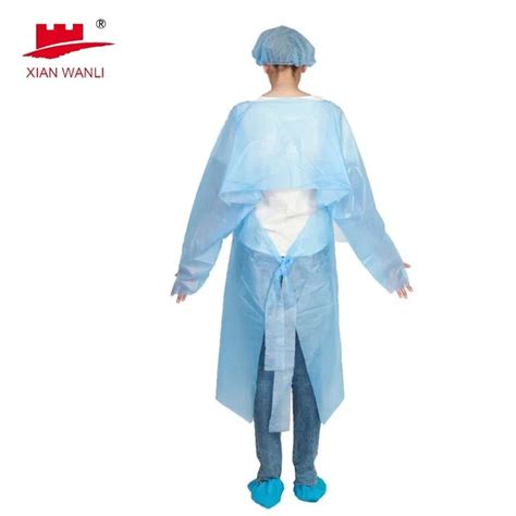 Aami Level 3 Disposable Medical Apron Waterproof Cpe Surgical With Long