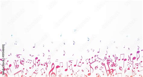 Colorful music notes background Stock Vector | Adobe Stock