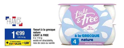 Offre Yaourt à La Grecque Nature Light Free chez Migros France