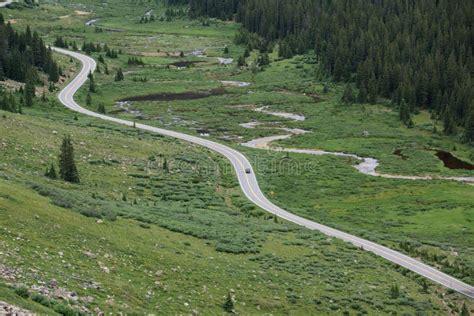 Car Drives Along Colorado State Highway 82 Stock Image Image Of Fall