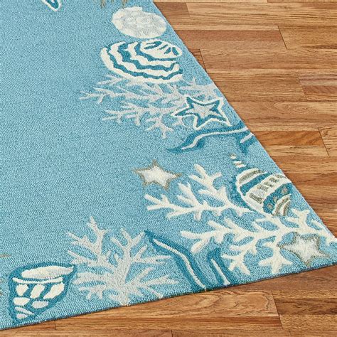 Briny Blue Ocean Themed Area Rugs