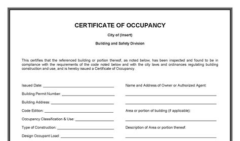 What Is A Certificate Of Occupancy Building Code Trainer