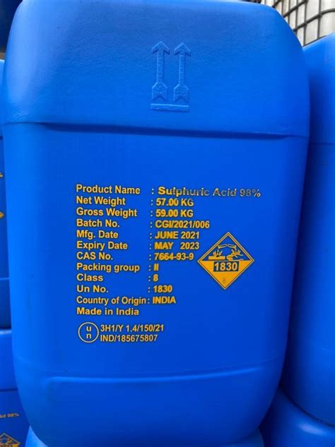 Gargas Sulphuric Acid Drum Liquid At Rs Kg In Surat Id