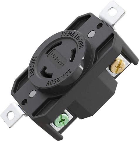 ELEGRP NEMA L6 20R Flush Mounting Locking Receptacle Twist Lock Socket