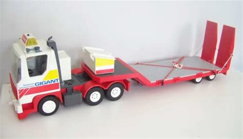 Playmobil Q Chantier Camion Semi Remorque Plateau Gigant