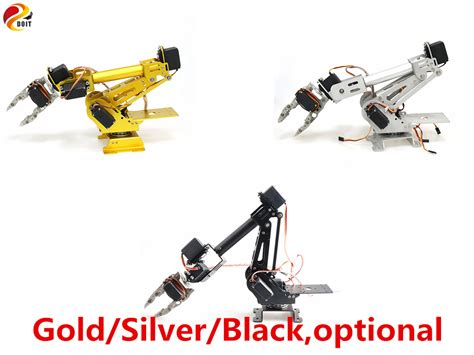 Slide Szdoit Axis Large Metal Robotic Arm With Gripper Kit Dof Robot