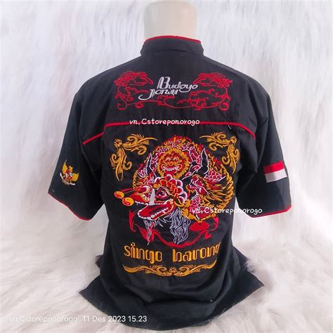 Jual Baju Bordir Motif Singo Barong Termurah Se Sopee Hem Bordir